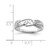 Sterling Silver Rhodium-Plated 0.012ct Diamond Love Ring, 2 mm - View 4