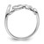 Sterling Silver Rhodium-Plated 0.009ct Diamond Love Ring, 2 mm - View 2