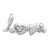 Sterling Silver Rhodium-Plated 0.009ct Diamond Love Ring, 2 mm - View 5