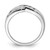 Sterling Silver Rhodium-Plated 0.04ct Diamond MOM Ring, 2 mm - View 2