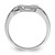 Sterling Silver Rhodium-Plated 0.066ct Diamond Heart Ring, 2 mm - View 2