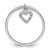 Sterling Silver Rhodium-Plated 0.05ct Diamond Heart Dangle Ring, 2 mm - View 2