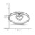 Sterling Silver Rhodium-Plated 0.05ct Diamond Heart Dangle Ring, 2 mm - View 4