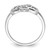 Sterling Silver Rhodium-Plated 0.046ct Diamond Heart Ring, 2 mm - View 2