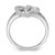 Sterling Silver Rhodium-Plated 0.005ct Diamond Heart Ring, 2 mm - View 2