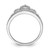 Sterling Silver Rhodium-Plated 0.295ct Diamond Crown Ring, 2 mm - View 2