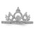 Sterling Silver Rhodium-Plated 0.295ct Diamond Crown Ring, 2 mm - View 5