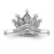 Sterling Silver Rhodium-Plated 0.141ct Diamond Crown Ring, 2 mm - View 5
