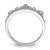 Sterling Silver Rhodium-Plated 0.13ct Diamond Crown Ring, 2 mm - View 2