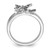 Sterling Silver 0.019ct Diamond Rhodium-Plated Dragonfly Ring, 2 mm - View 2