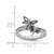 Sterling Silver 0.019ct Diamond Rhodium-Plated Dragonfly Ring, 2 mm - View 3