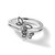 Sterling Silver 0.019ct Diamond Rhodium-Plated Dragonfly Ring, 2 mm - View 5