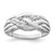 Sterling Silver Rhodium-Plated 0.01ct Diamond Ring