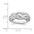 Sterling Silver Rhodium-Plated 0.01ct Diamond Ring - View 4
