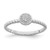 Sterling Silver Rhodium-Plated White 0.057ct Diamond Stackable Ring, 2 mm