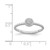 Sterling Silver Rhodium-Plated White 0.057ct Diamond Stackable Ring, 2 mm - View 4