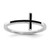 Rhodium-Plated Sterling Silver Antiqued Sideways Cross Ring