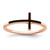 Sterling Silver Rose Gold-Tone Antiqued Sideways Cross Ring