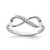Sterling Silver Rhodium-Plated Cubic Zirconia Infinity Ring, 5 mm