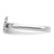 Sterling Silver Rhodium-Plated Polished Pink Enameled Butterfly Ring, 1.8 mm - View 3