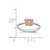 Sterling Silver Rhodium-Plated Polished Pink Enameled Butterfly Ring, 1.8 mm - View 4
