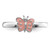Sterling Silver Rhodium-Plated Polished Pink Enameled Butterfly Ring, 1.8 mm - View 5