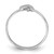 Sterling Silver Rhodium-Plated Polished Dolphin Ring, 1.7 mm - View 2