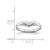 Sterling Silver Rhodium-Plated Polished Elongated Heart Ring, 2.2 mm - View 4