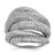 Sterling Shimmer Sterling Silver Rhodium-Plated 536 Stone Pavé Cubic Zirconia Ring