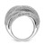 Sterling Shimmer Sterling Silver Rhodium-Plated 536 Stone Pavé Cubic Zirconia Ring - View 2