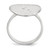 Sterling Silver Polished & Satin Cubic Zirconia Disc Ring - View 2