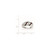 Sterling Silver Polished Cubic Zirconia & Red Glass Stone Ring - View 3