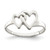 Sterling Silver Heart Ring, 2 mm - QR603