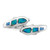 Sterling Silver Rhodium-Plated Created Blue Lab-Created Opal Dolphins Ring, 1.5 mm - View 5