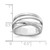 Sterling Silver Rhodium-Plated Brushed Ring - View 3