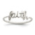 Sterling Silver Faith Ring, 0.8 mm