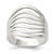 Sterling Silver Polished Wave Ring, 3.5 mm