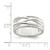 Sterling Silver Polished 5 Band Intersecting Ring, 6 mm - View 4