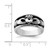 Sterling Silver Rhodium-Plated Antiqued Claddagh Ring, 3.6 mm - View 4