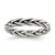 Sterling Silver Polished Antiqued Weaved 3.25 mm Women'S Ring