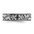 Rhodium-Plated Sterling Silver Antiqued Floral Ring - View 5