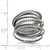 Sterling Silver Antiqued Textured One Piece Spring Ring - View 4