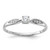 Sterling Silver Rhodium-Plated Polished and Cubic Zirconia Ring
