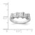 Rhodium-Plated Sterling Silver Polished Rhodium Plating Cubic Zirconia Ring - View 3