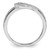 Sterling Silver Rhodium-Plated Cubic Zirconia Buckle Ring - View 2
