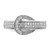 Sterling Silver Rhodium-Plated Cubic Zirconia Buckle Ring - View 5