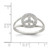 Sterling Silver Polished Cubic Zirconia Peace Sign Ring, 1.5 mm - View 4