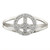 Sterling Silver Polished Cubic Zirconia Peace Sign Ring, 1.5 mm - View 5
