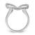 Sterling Silver Rhodium-Plated Cubic Zirconia Butterfly Ring, 2 mm - View 2
