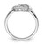 Sterling Silver Rhodium-Plated Cubic Zirconia Knot Ring - View 2